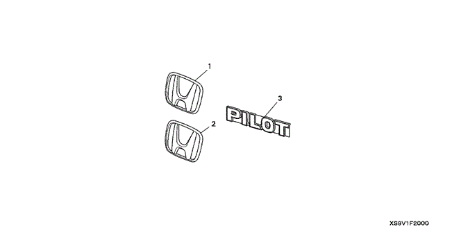 ACCESSORIES/GOLD EMBLEM KIT ('03-'05) for 2003 Honda PILOT #1
