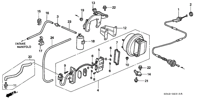 CHASSIS/AUTO CRUISE for 1996 Honda CIVIC SEDAN #1