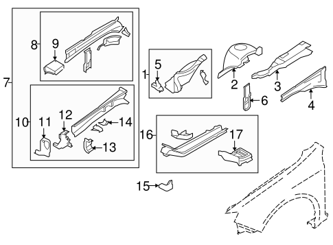 Impreza STRUCTURAL COMPONENTS & RAILS 2