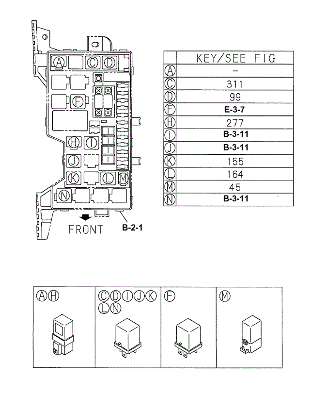 ELECTRICAL / EXHAUST / HEATER / FUEL/FUSE BOX RELAYS for 1998 Acura SLX #1