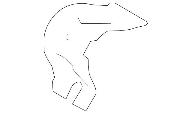 SU003-00393 Деталь STABILIZER BAR BRACKET, RIGHT