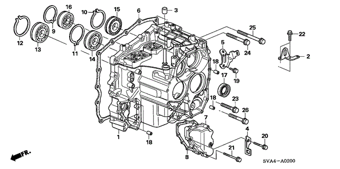 TRANSMISSION - AUTOMATIC/TRANSMISSION CASE for 2006 Honda CIVIC COUPE #1