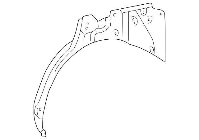 61631-35010 Деталь OUTER WHEELHOUSE, RIGHT