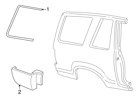 Explorer EXTERIOR TRIM - QUARTER PANEL