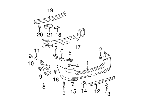 Highlander BUMPER & COMPONENTS - REAR