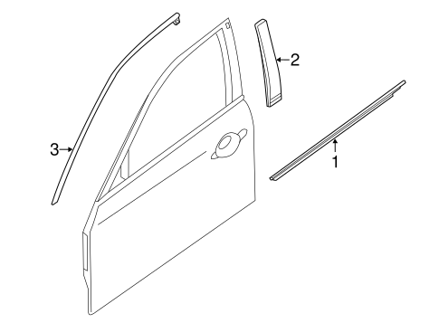M56 EXTERIOR TRIM - FRONT DOOR