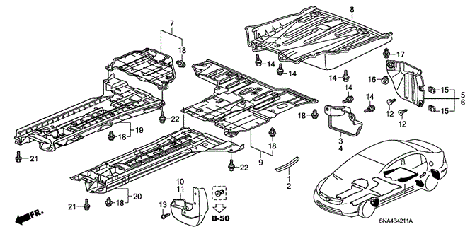 INTERIOR / BUMPER/SIDE SILL GARNISH for 2006 Honda CIVIC SEDAN #1