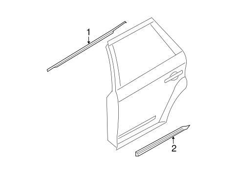 Murano EXTERIOR TRIM - REAR DOOR