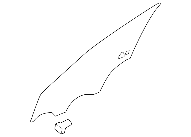 82420-C5010 DOOR GLASS, RIGHT