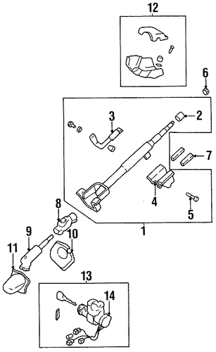 Sephia STEERING COLUMN ASSEMBLY