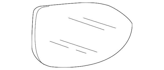 GEG1-69-1G1 Деталь MIRROR GLASS, RIGHT