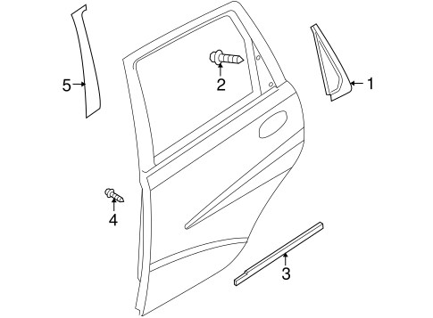 Aveo5 EXTERIOR TRIM - REAR DOOR