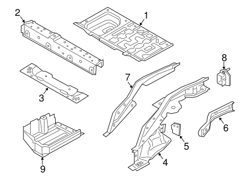 Cooper REAR FLOOR & RAILS