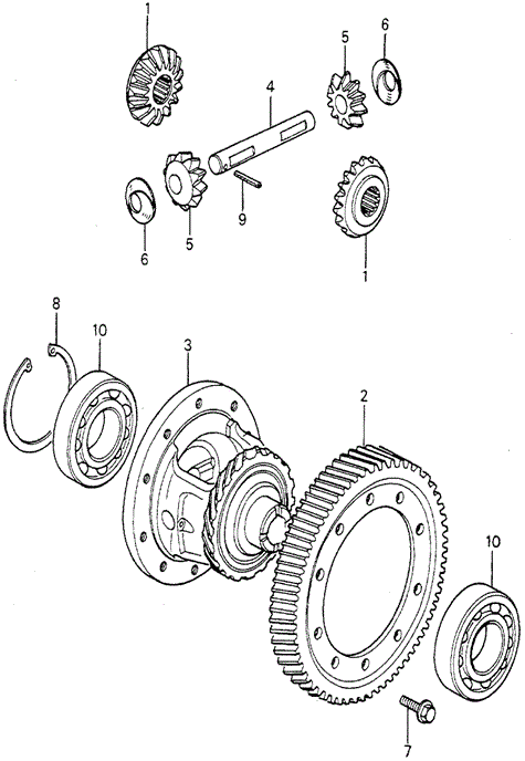 TRANSMISSION - MANUAL/MT DIFFERENTIAL GEAR for 1979 Honda ACCORD HATCHBACK #1