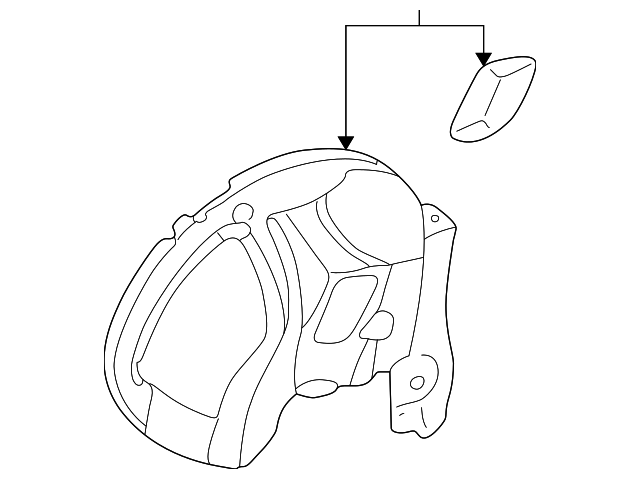 4580487AF FENDER LINER, LEFT