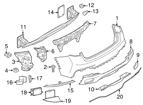 X6 BUMPER & COMPONENTS - REAR