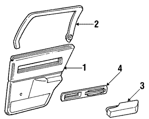 Caprice INTERIOR TRIM - REAR DOOR