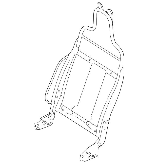 1F90-88-133 Деталь SEAT BACK FRAME, LEFT