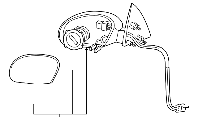 YL8Z-17682-DAA Деталь MIRROR, RIGHT