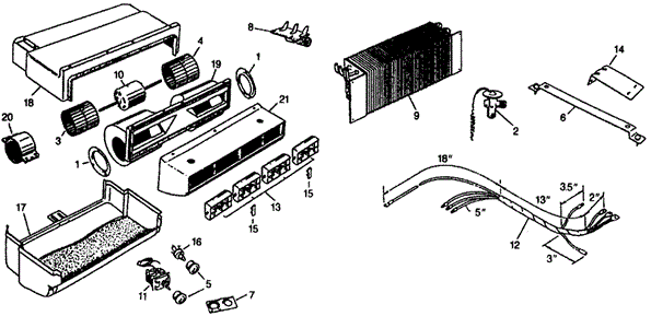 BODY / AIR CONDITIONING/A/C EVAPORATOR - LOUVER - ELECTRICAL (TYPE-1) for 1977 Honda CIVIC HATCHBACK #1
