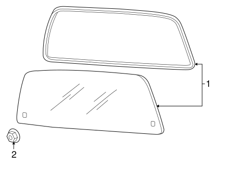 Explorer Sport Trac GLASS & HARDWARE - BACK 2