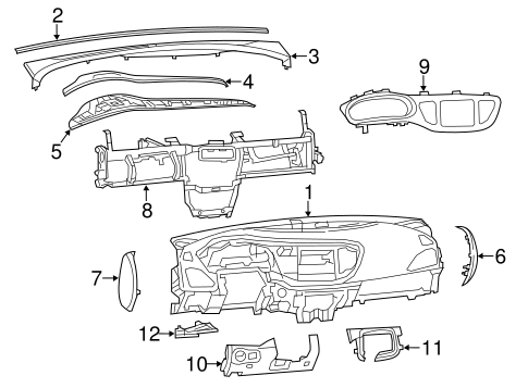 Dart INSTRUMENT PANEL COMPONENTS