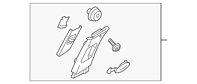85830-C6000BHH UPR CTR PLR TRIM, LEFT