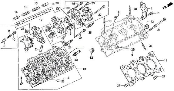 LEGEND COUPE CYLINDER HEAD (R.)