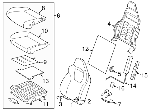 Impreza FRONT SEAT COMPONENTS