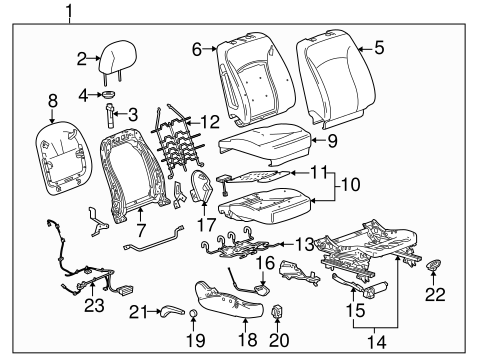 LaCrosse PASSENGER SEAT COMPONENTS