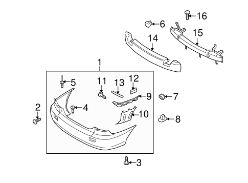 Rio BUMPER & COMPONENTS - REAR
