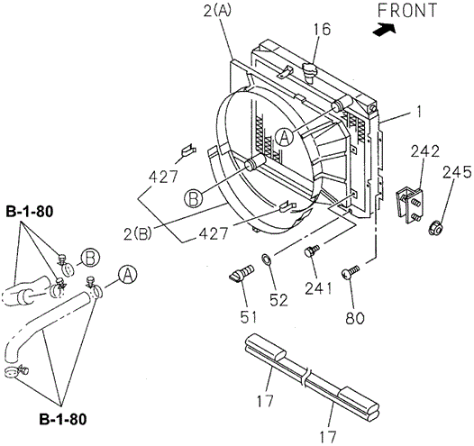 ELECTRICAL / EXHAUST / HEATER / FUEL/RADIATOR (DX) for 1996 Honda PASSPORT #1