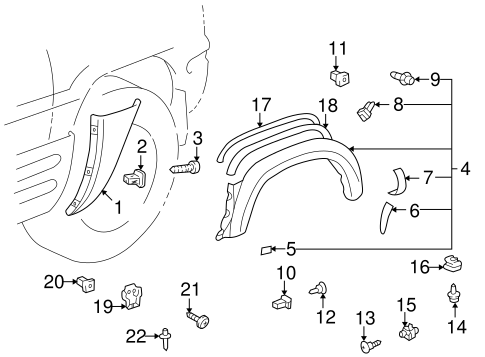 RAV4 EXTERIOR TRIM - QUARTER PANEL 2