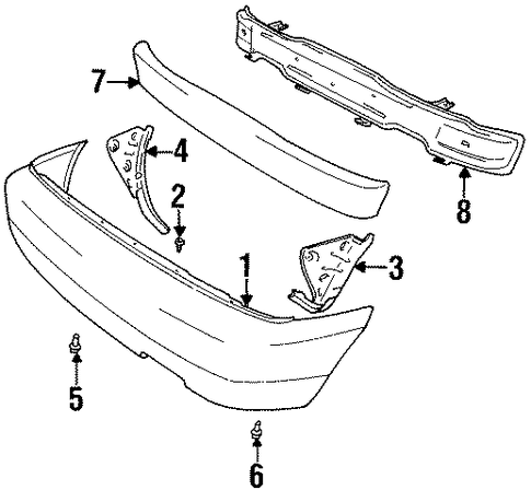 X-90 BUMPER & COMPONENTS - REAR