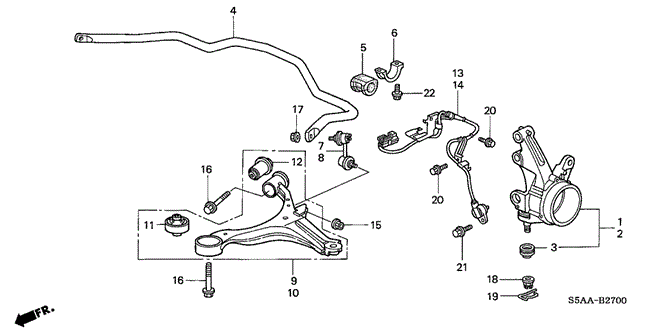 CHASSIS/KNUCKLE for 2004 Honda CIVIC SEDAN #1