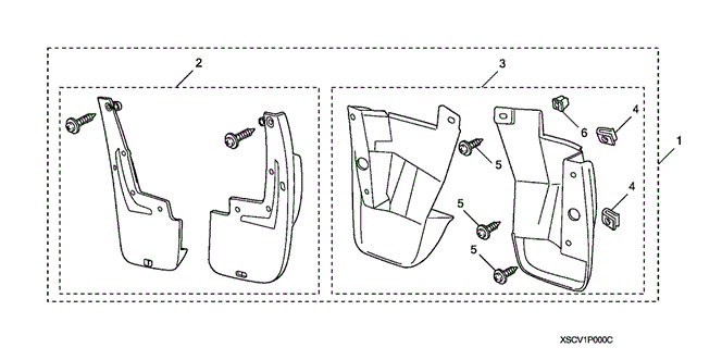 ACCESSORIES/SPLASH GUARD SET (2) for 2011 Honda ELEMENT #1