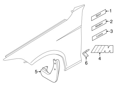 328i GT xDrive EXTERIOR TRIM - FENDER 2
