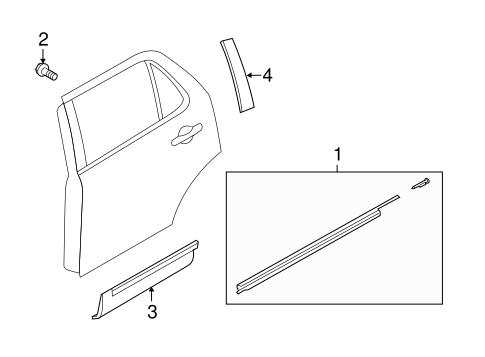Explorer EXTERIOR TRIM - REAR DOOR