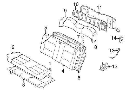 Cabrio REAR SEAT COMPONENTS