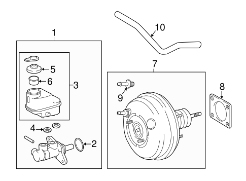 Tacoma MASTER CYLINDER - COMPONENTS ON DASH PANEL