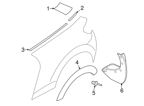 Cooper Paceman EXTERIOR TRIM - QUARTER PANEL