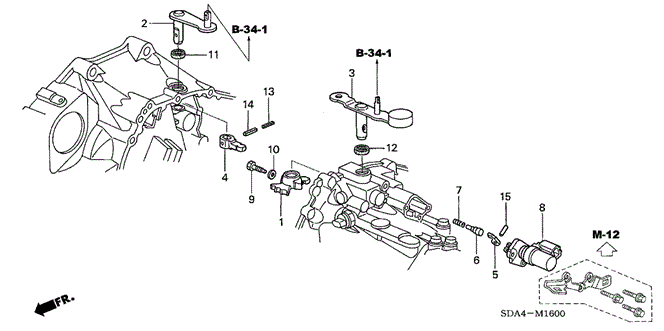 ACCORD SEDAN MT SHIFT ARM (V6)