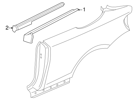 1 Series M EXTERIOR TRIM - QUARTER PANEL