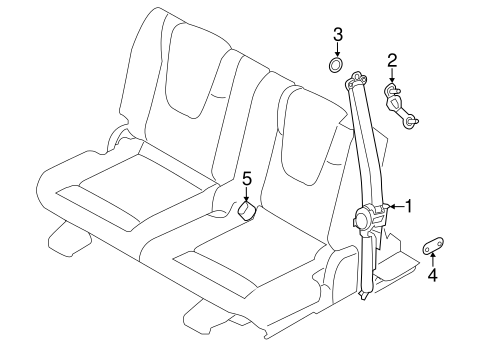 Rogue THIRD ROW SEAT BELTS