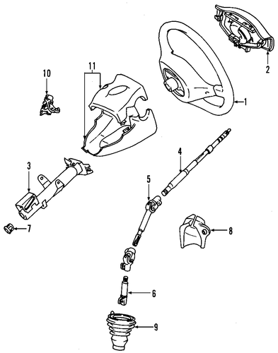 xA STEERING COLUMN