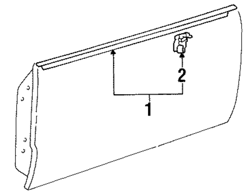 Paseo EXTERIOR TRIM - DOOR 2
