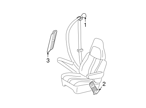 Express 1500 FRONT SEAT BELTS