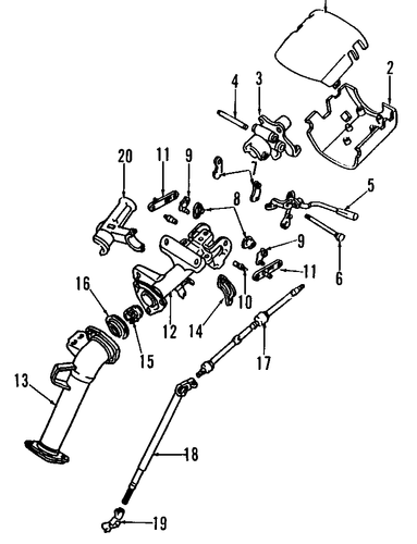 Previa STEERING COLUMN