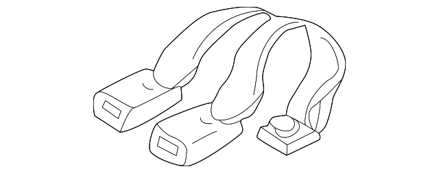 T043-57-720-80 Деталь CENTER SEAT BELT, RIGHT