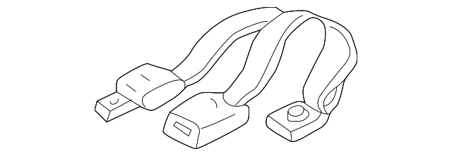 T0435778005 Деталь CENTER SEAT BELT, LEFT
